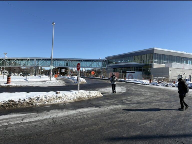 The Algonquin College LRT station in construction.